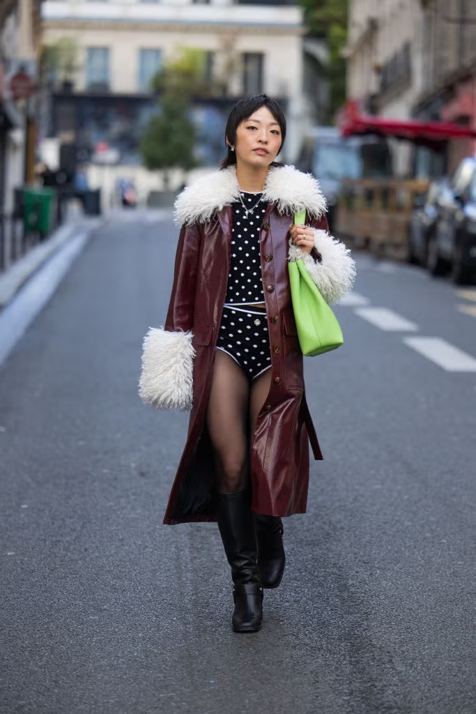 Vẻ đẹp cổ điển với áo khoác cổ lông