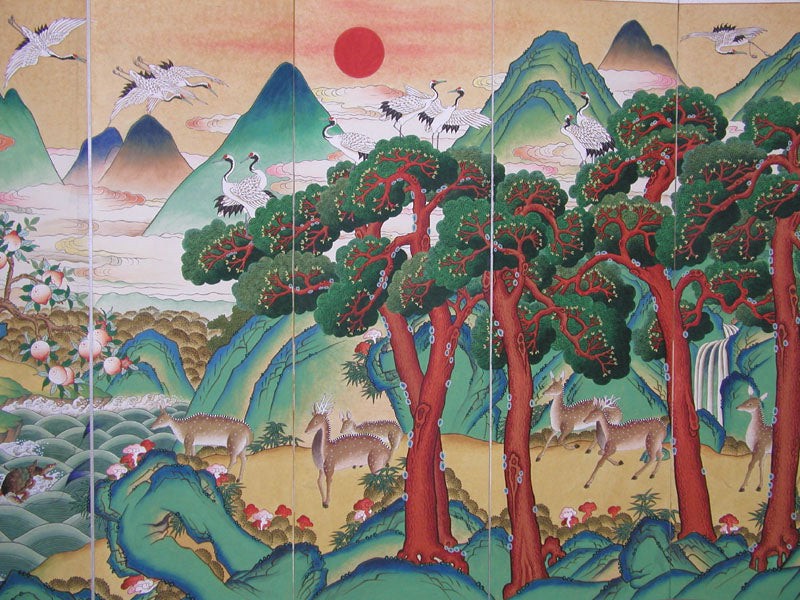 Sipjangsaengdo (십장생도 - Thập Trường Sinh đồ). Ảnh: The Met Museum