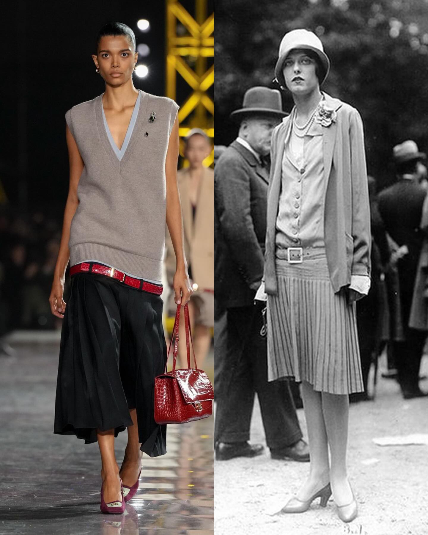 Hinh anh Chính vì vậy, bộ sưu tập Thu Đông 2026 mang đến cảm giác vừa quen thuộc, vừa mới mẻ. Người xem có thể nhận ra những bóng dáng quen thuộc của CHANEL từ gần một thế kỷ trước nhưng đồng thời cũng thấy rõ rằng chúng đã được điều chỉnh để phù hợp với cách thị hiếu của phụ nữ ngày nay. 6