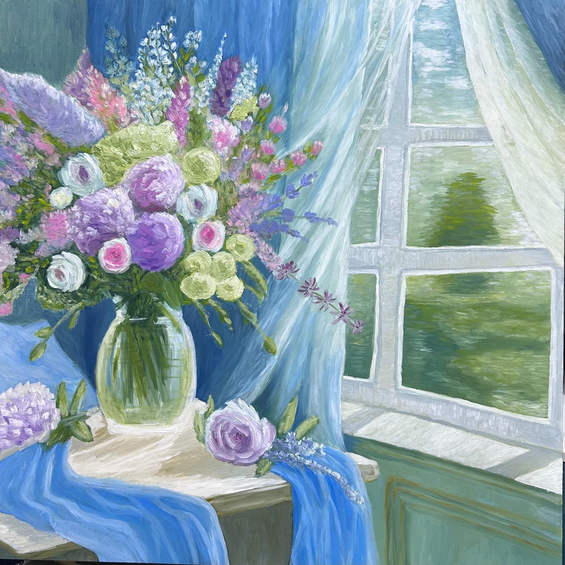 Hinh anh Flora Đỗ và những đêm trắng vẽ ánh sáng thiền lên toan 5