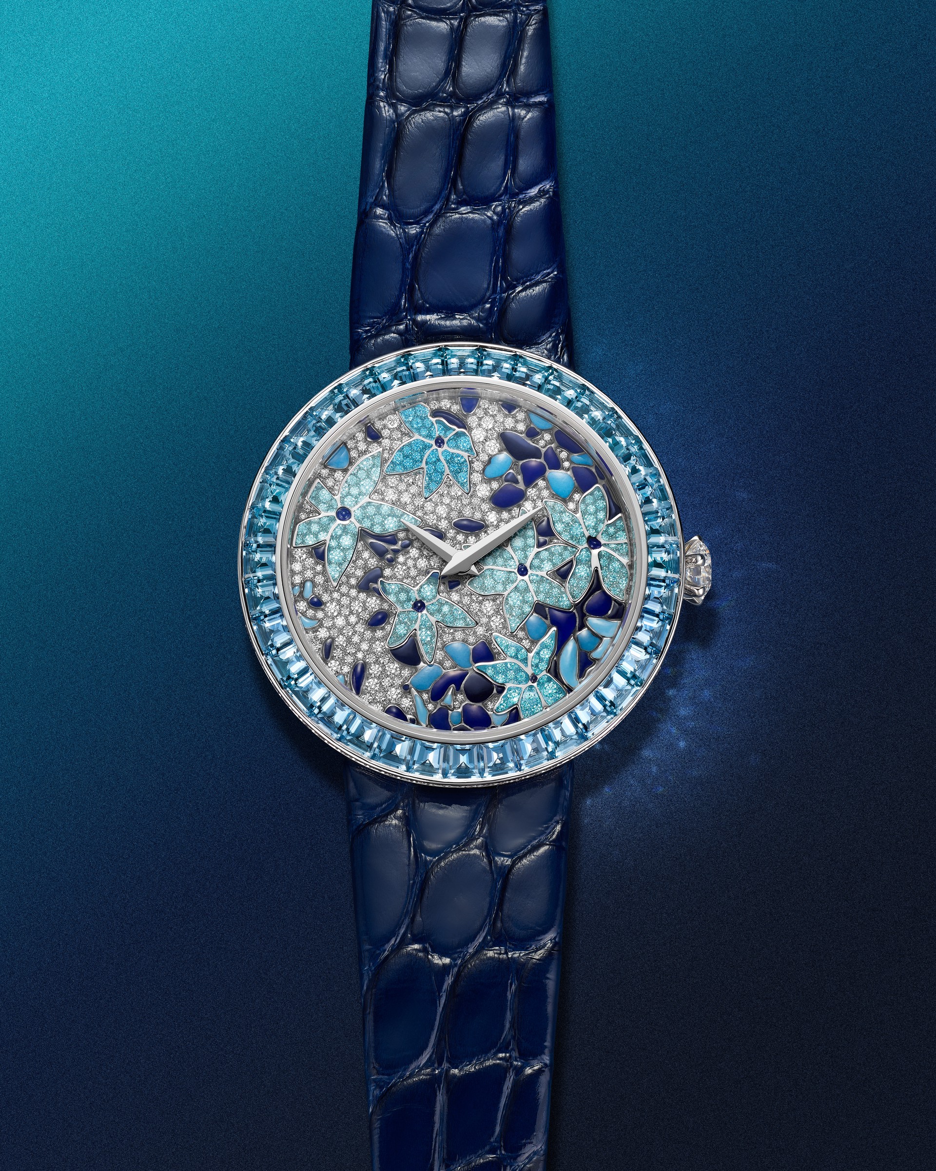 Hinh anh Di sản nở hoa trên mặt số Eternity by Tiffany Enamel Clematis 6