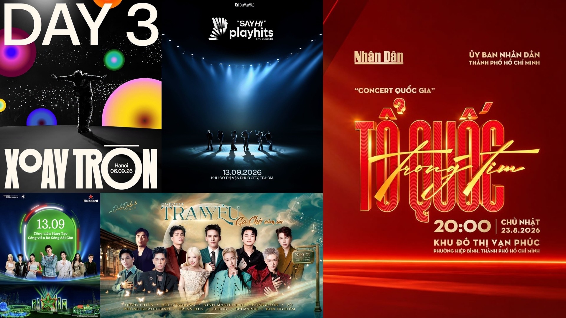 Quốc khánh 2/9 bùng nổ với loạt sự kiện âm nhạc concert hấp dẫn khép lại mùa hè 2026